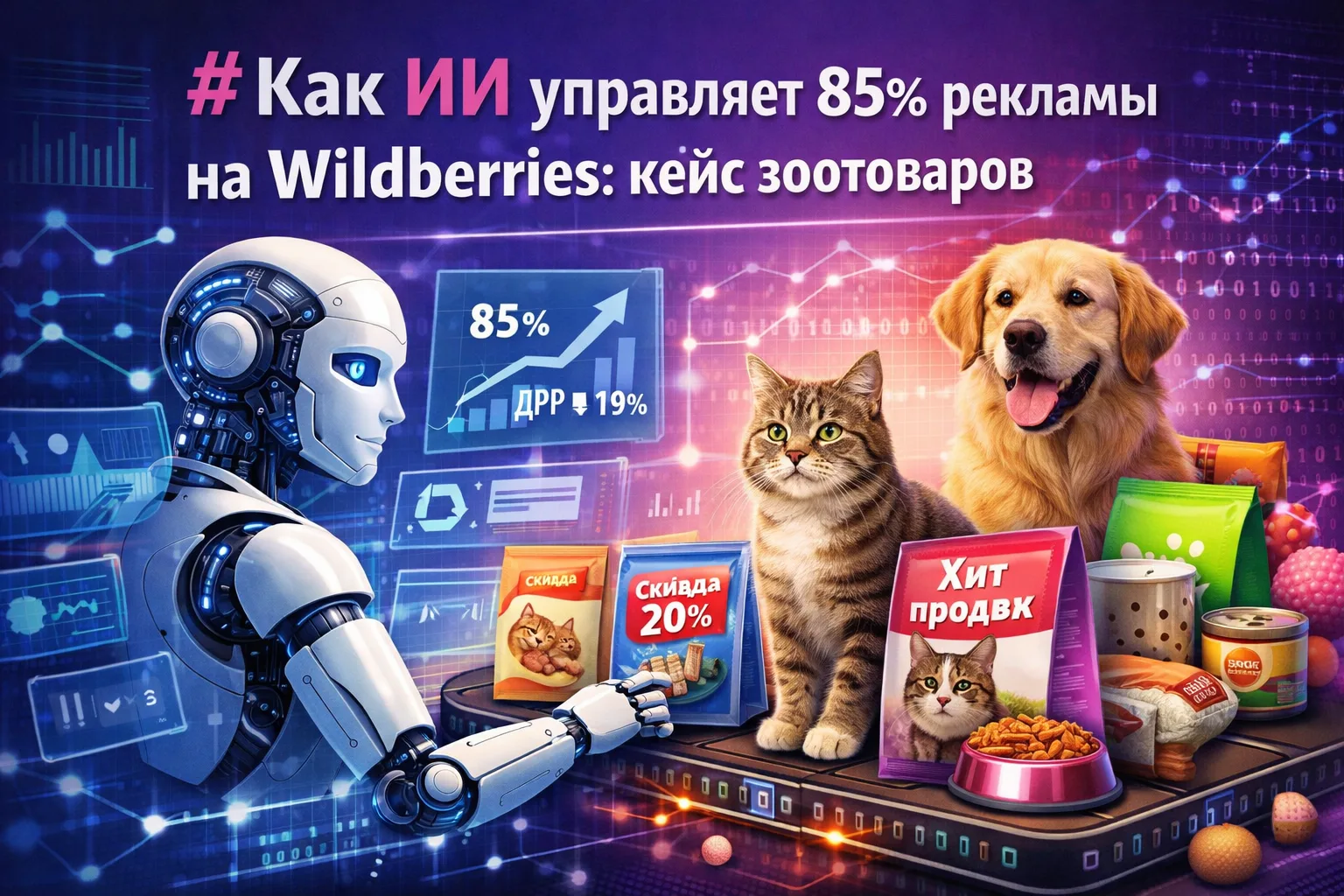 Как ИИ управляет 85% рекламы на Wildberries: кейс зоотоваров